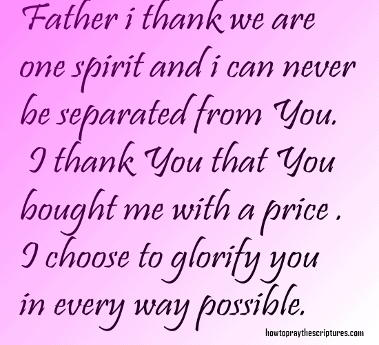 father I thank you