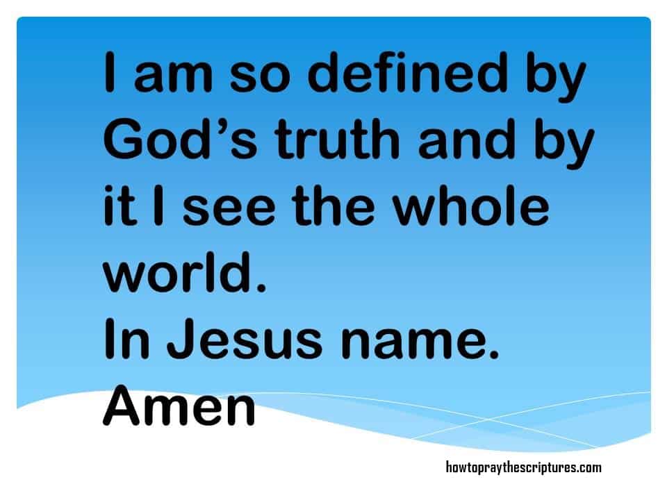 PRAYER: I AM DEFINED BY TRUTH
