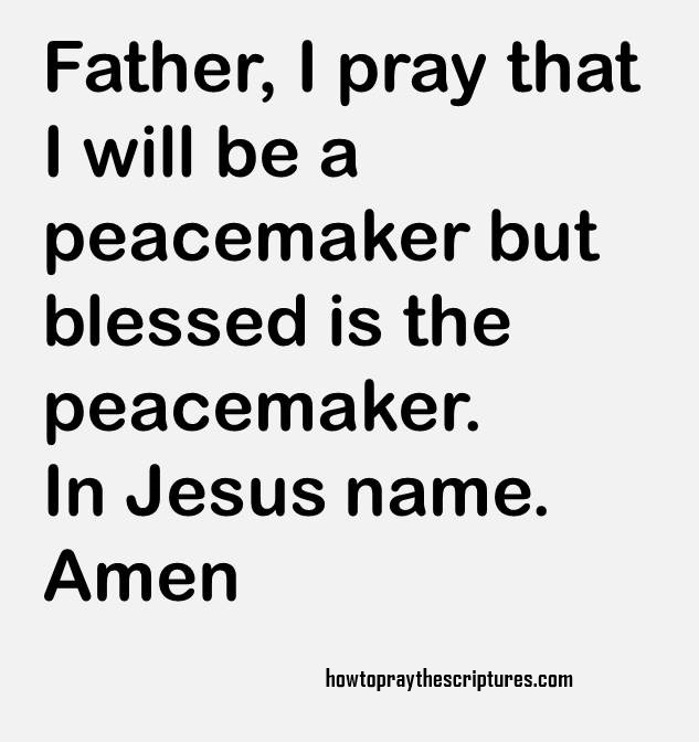 BLESSED ARE THE PEACEMAKERS