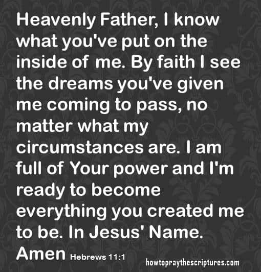 by faith is see my dreams hebrews 11-1
