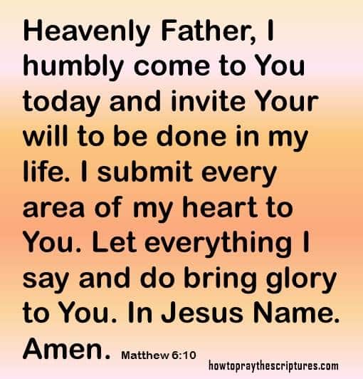 i humbly come to you matthew 6-10