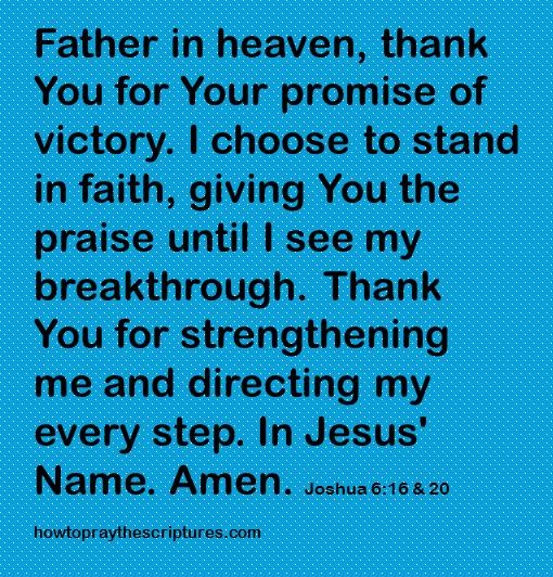 thank you for the promise of victory joshua 6-16