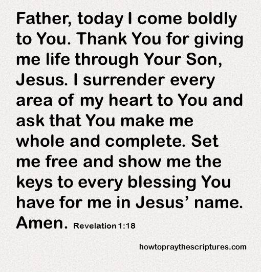 I come bodly to you Lord revelations 1-18