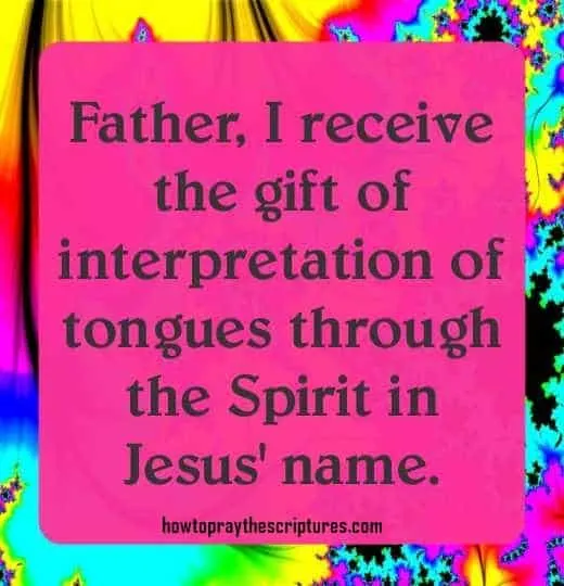Tongues Interpretation Prayer
