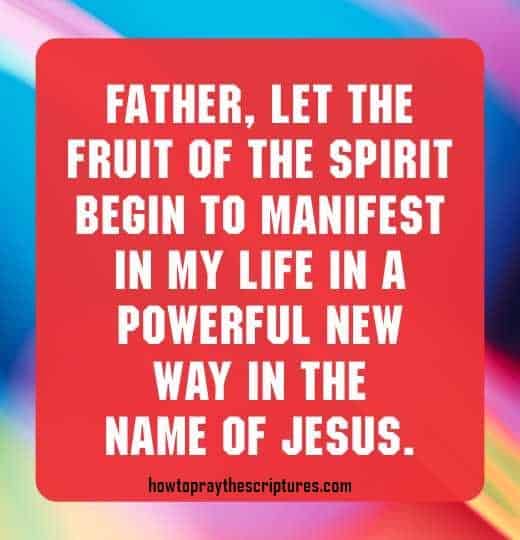 Prayer For The Fruit of The Spirit
