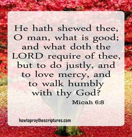 Inspirational Bible verses Micah 6:8 