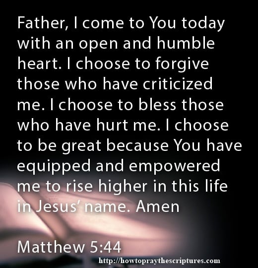 Prayer To Forgive And Bless Others