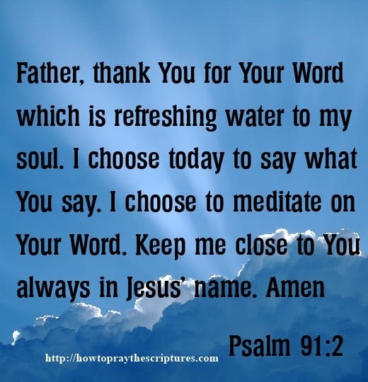 Prayer To Meditate On Gods Word