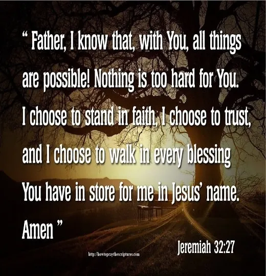 How To Pray Jeremiah 32:27
