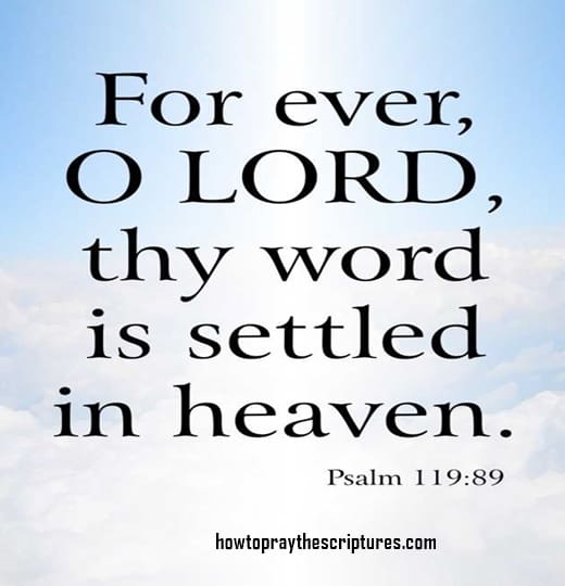 For Ever O LORD Thy Word Is Settled In Heaven