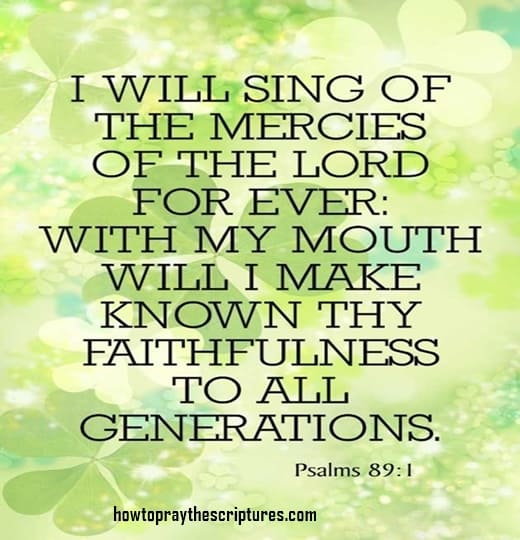 I will sing of the mercies of the LORD for ever