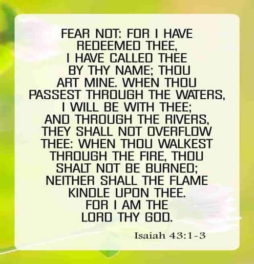 Fear Not For I Have Redeemed Thee