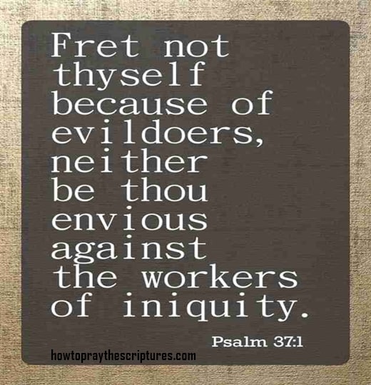 Fret Not Thyself Because Of Evildoers