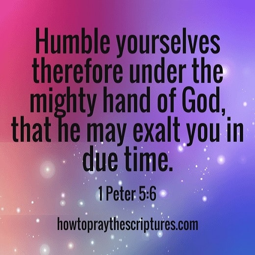 Humble yourselves therefore under the mighty hand of God