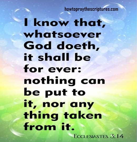 I Know That Whatsoever God Doeth It Shall Be For Ever