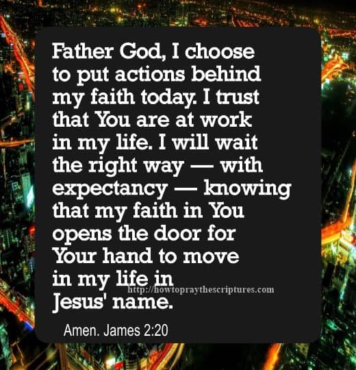 Prayer To Put Action Behind Faith