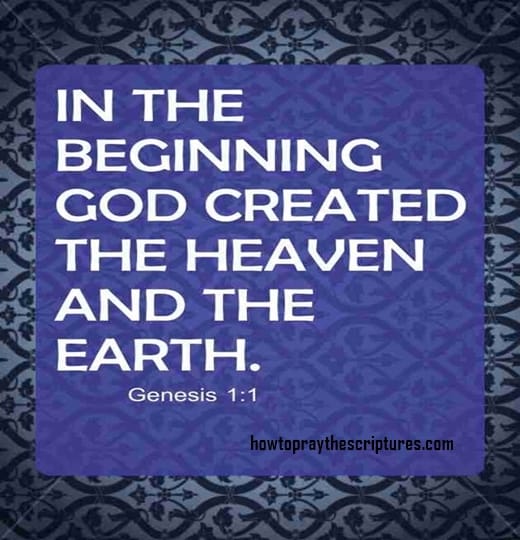 In The Beginning God Created The Heaven And The Earth