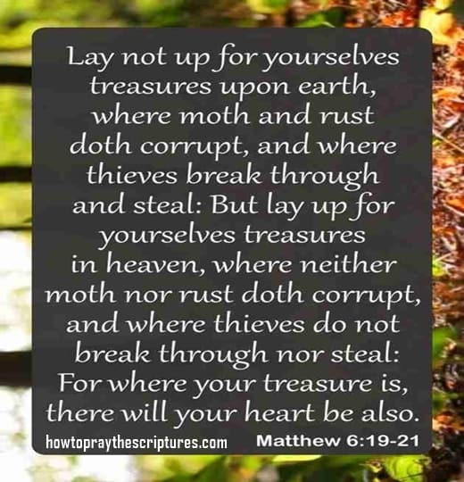 Lay Not Up For Yourselves Treasures Upon Earth