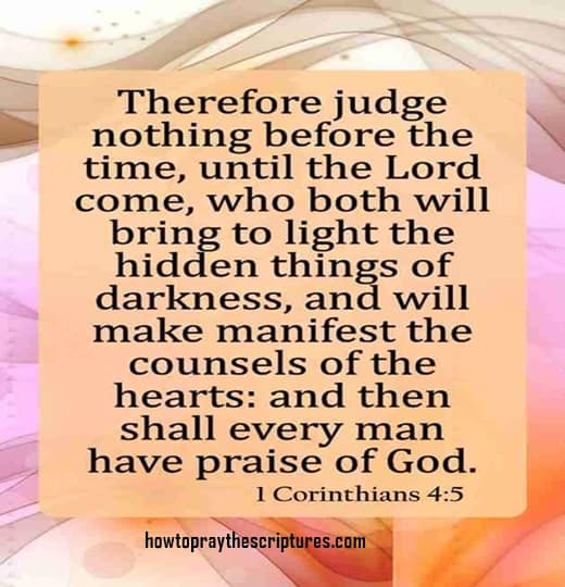 Therefore Judge Nothing Before The Time