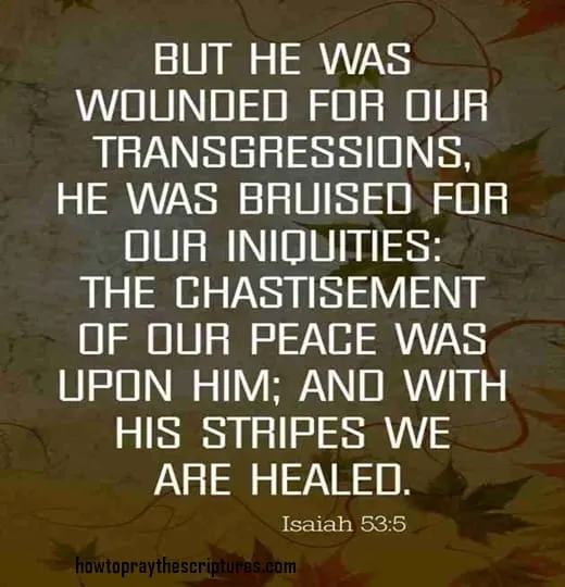 But he was wounded for our transgressions