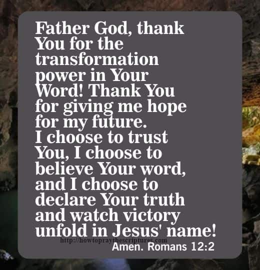 Prayer Thanking God For His Transformation Power
