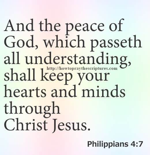And The Peace Of God Philippians 4-7