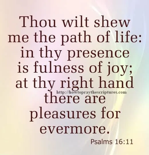 Thou Wilt Shew Me The Path Psalms 16-11