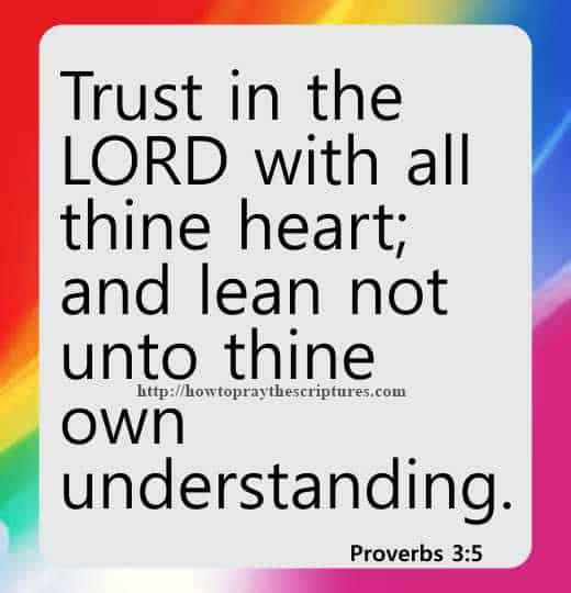 Trust In The LORD Proverbs 3-5