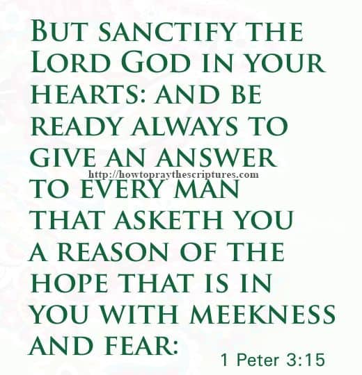 But Sanctify The Lord God In Your Hearts 1 Peter 3-15