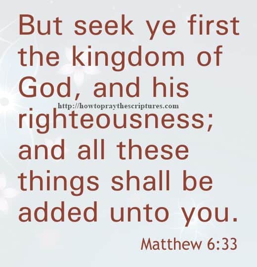 But Seek Ye First The Kingdom Matthew 6-33