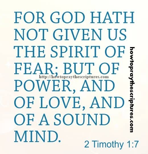 For God Hath Not Given Us The Spirit Of Fear 2 Timothy 1-7