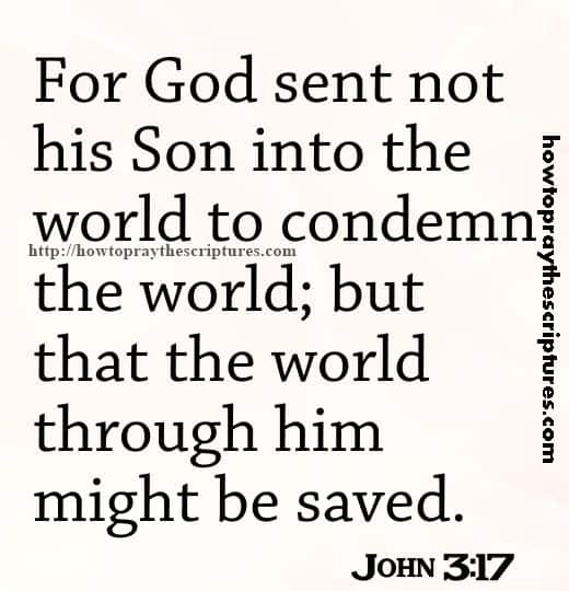 For God Sent Not His Son Into The World John 3-17