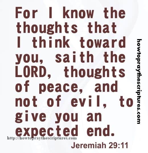 For I Know The Thoughts That I Think Jeremiah 29-11