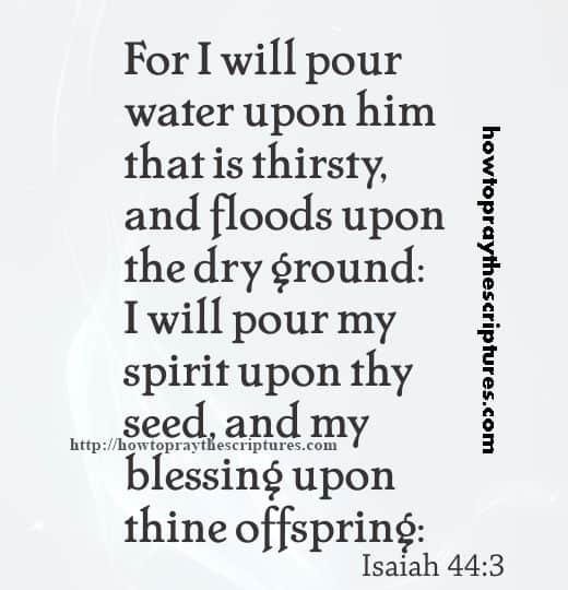 For I Will Pour Water Upon Him That Is Thirsty Isaiah 44-3