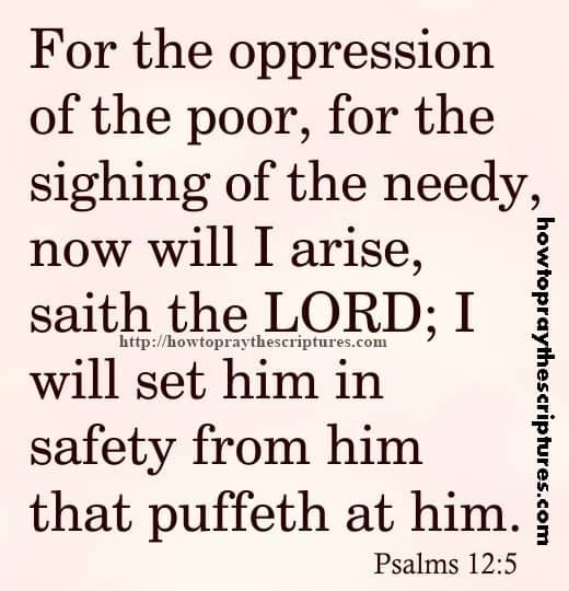For The Oppression Of The Poor Psalms 12-5