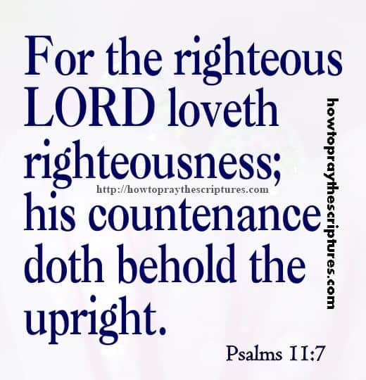 For The Righteous LORD Loveth Psalms 11-7
