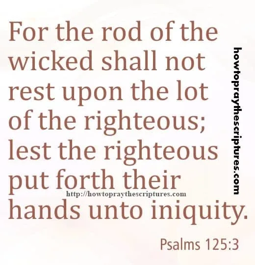For The Rod Of The Wicked Psalms 125-3