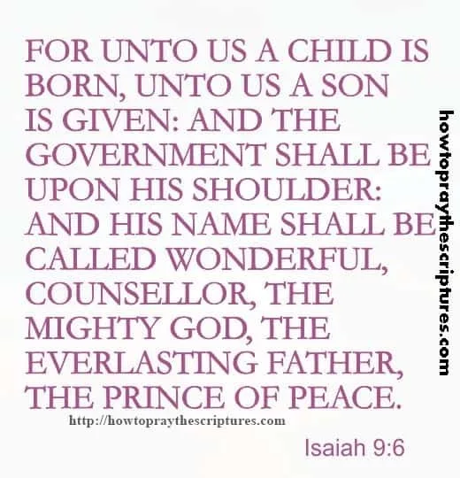For Unto Us A Child Is Born Isaiah 9-6