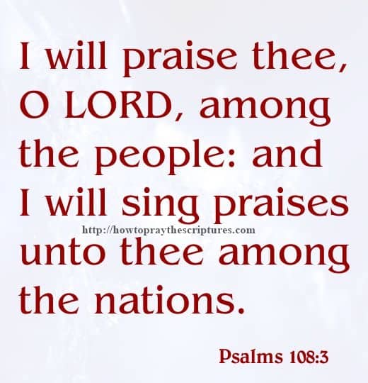 I Will Praise Thee O LORD Psalms 108-3