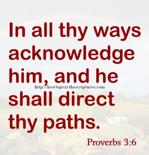 In All Thy Ways Acknowledge Him Proverbs 3-6
