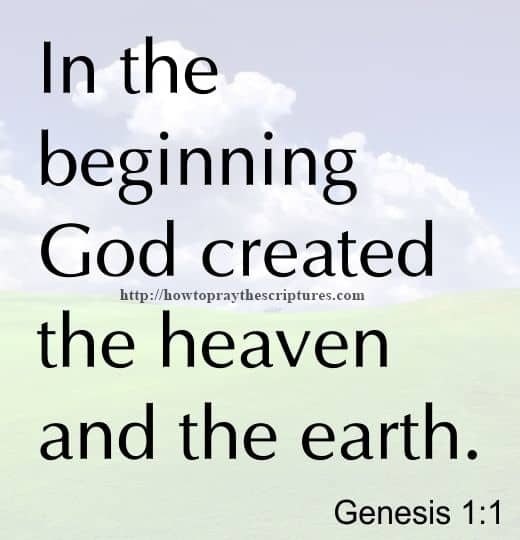 In The Beginning God Created The Heaven Genesis 1-2