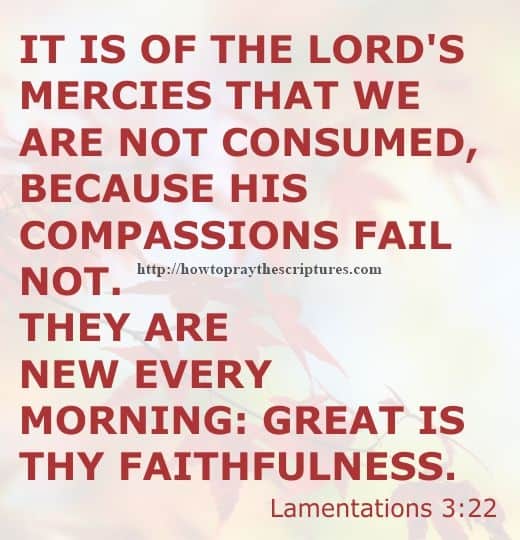 It Is Of The LORD'S Mercies Lamentations 3-22
