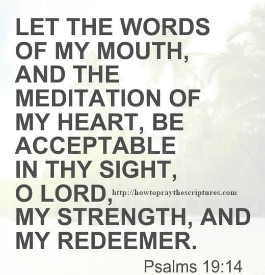 Let The Words Of My Mouth Psalms 19-14