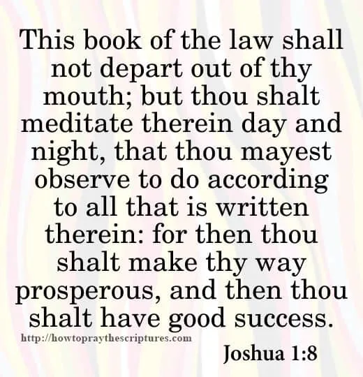 This Book Of The Law Shall Not Depart Joshua 1-8