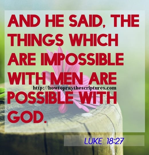 And He Said The Things Which Are Impossible Luke 18-27