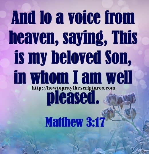 And Lo A Voice From Heaven Matthew 3-17