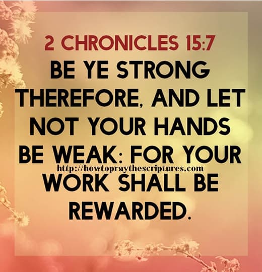 Be Ye Strong Therefore 2 Chronicles 15-7