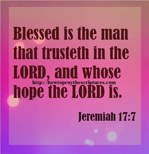 Blessed Is The Man That Trusteth Jeremiah 17-7