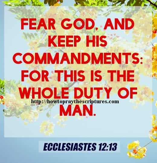 Fear God And Keep His Commandments Ecclesiastes 12-13