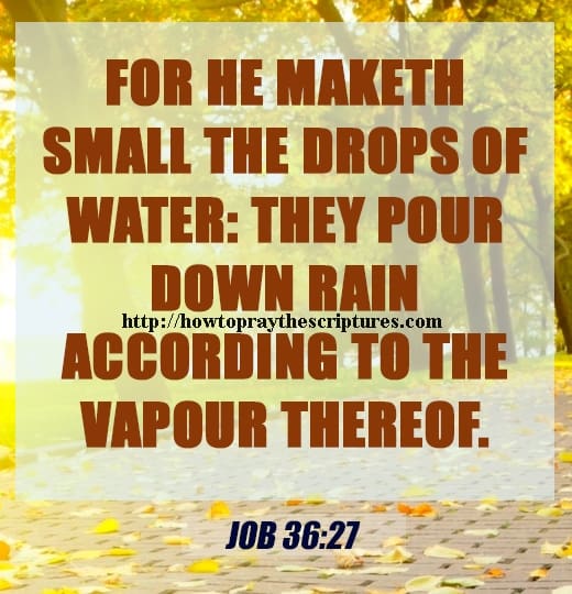 For He Maketh Small The Drops Of Water Job 36-27